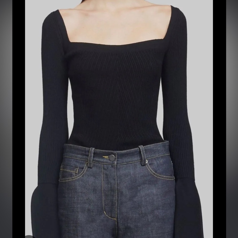 3.1 Phillip Lim square neck black sweater